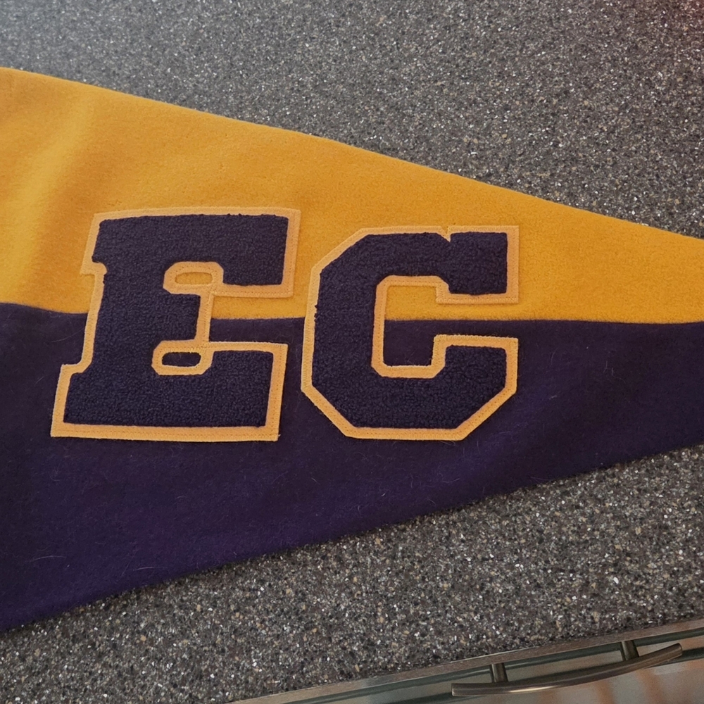 EC Purple and Gold Wall Pennant